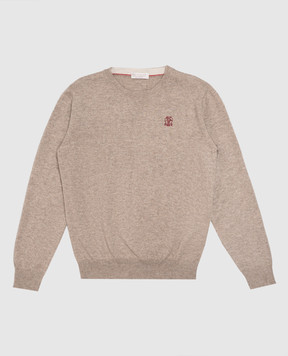 Brunello Cucinelli Детский серый джемпер из кашемира B22M10010A
