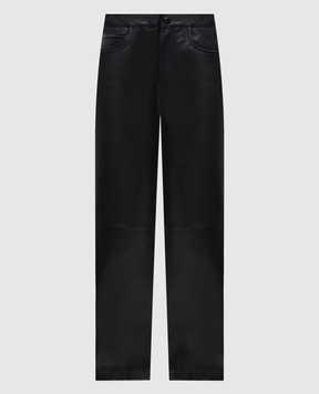 Twinset Чорні шкіряні штани 261TP2011