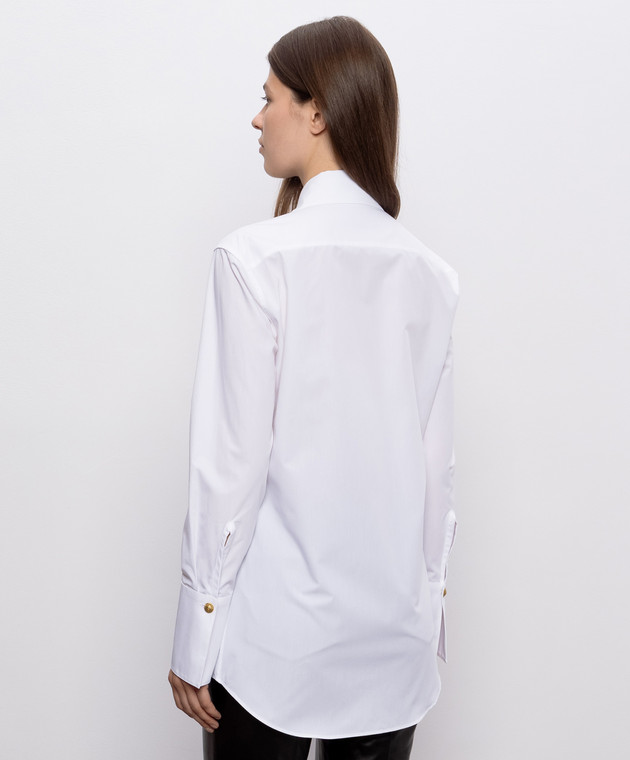 Balmain Белая рубашка HF1HS495CG72 изображение 4
