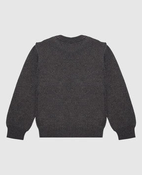 Ami Paris Детский серый свитер из шерсти KKS847018