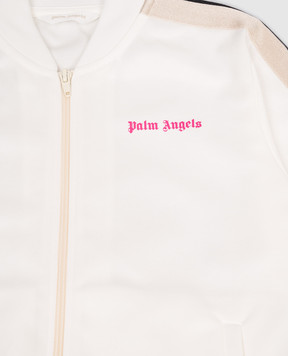 Palm Angels Дитяча біла спортивна куртка з принтом логотипа PGBD002S26FAB001