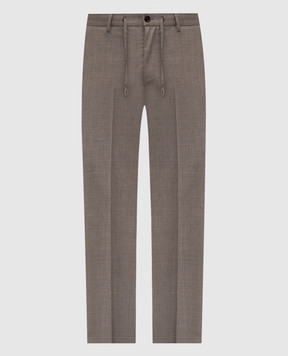 Stefano Ricci Коричневые брюки из шерсти M1T80A0003W501