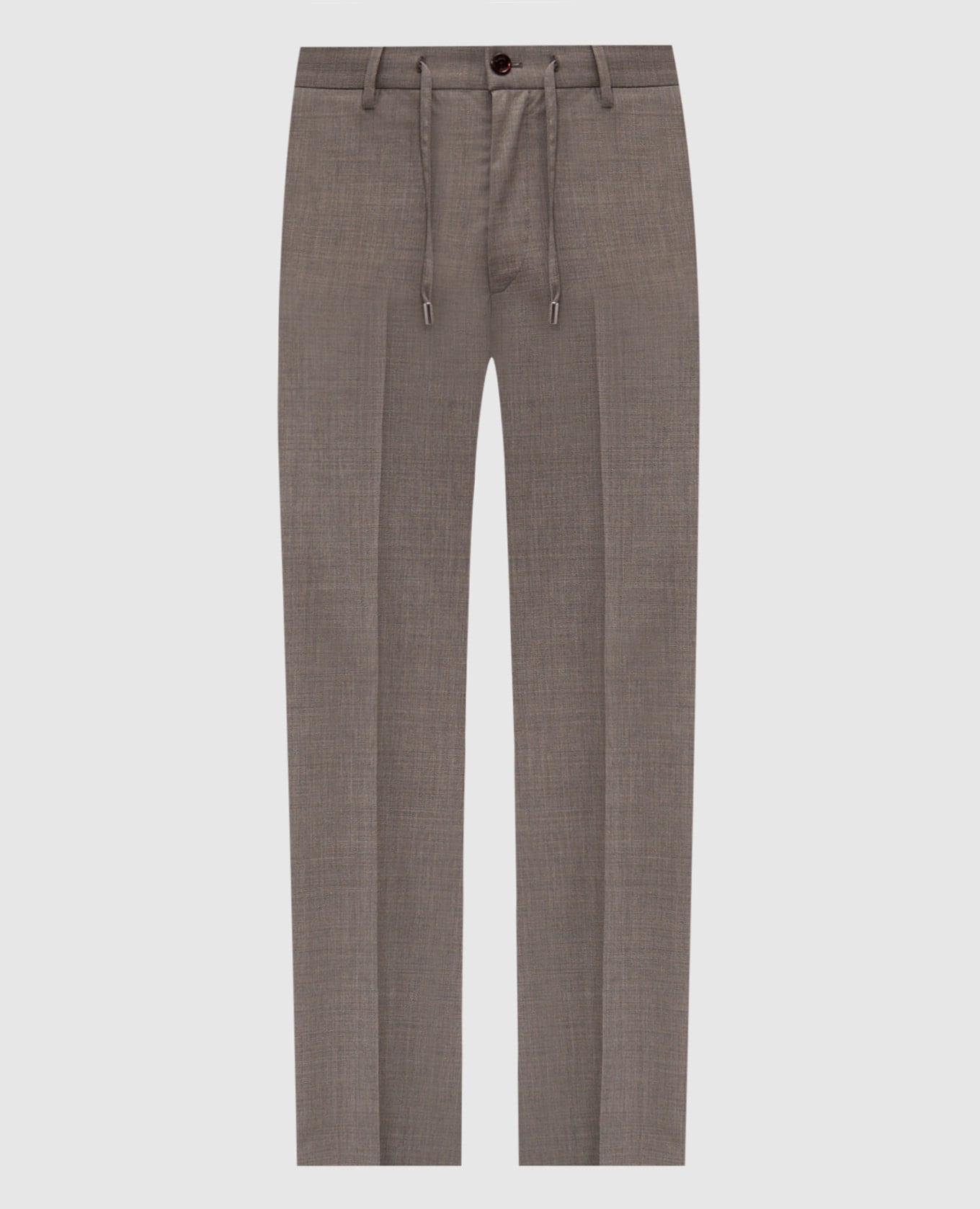 Коричневые брюки из шерсти