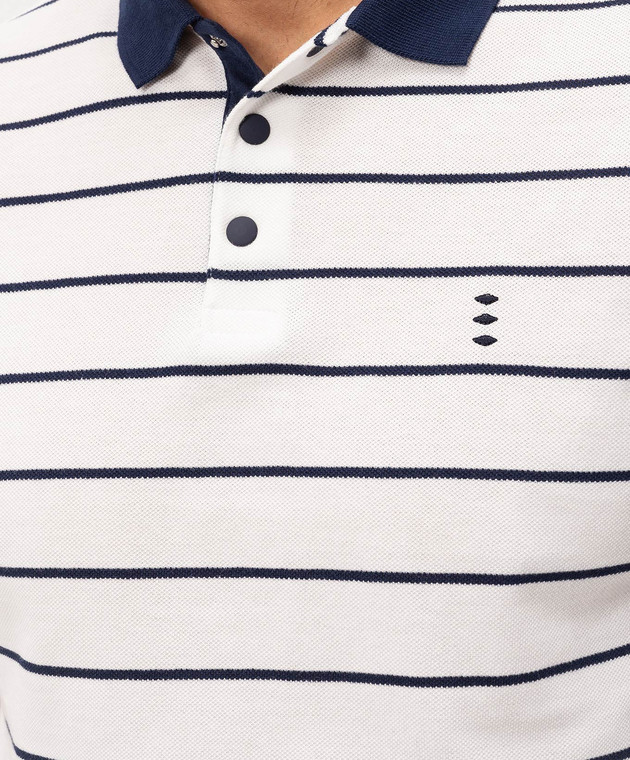 Florentino Белое поло в полоску 126775611655 изображение 5