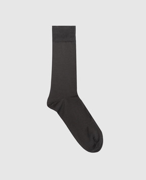 Thom Browne Сірі шкарпетки з брендовими смужками MAS023B01690
