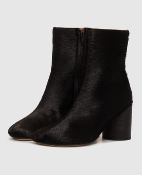 Maison Margiela MM6 Черные кожаные анатомические ботильоны S66WU0145P7868