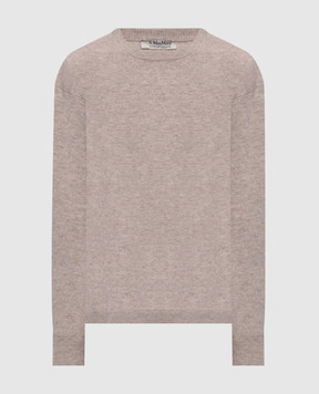 Max Mara Бежевый джемпер NEBBIE из шерсти и кашемира SMMNEBBIE