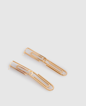 Off-White Золотые серьги Paperclip OWOD2ABS26MET001