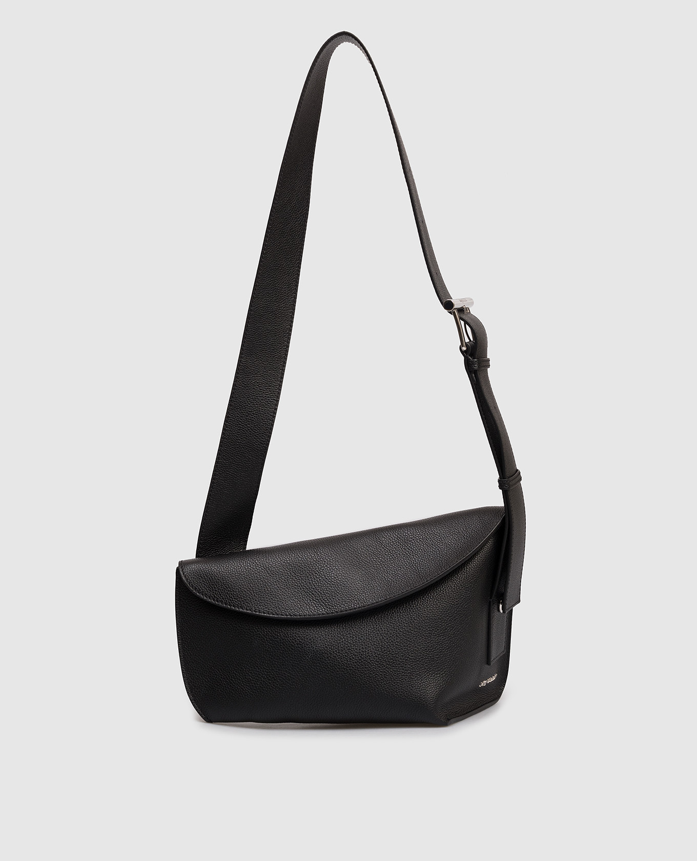 

Черная кожаная сумка T-Bar с логотипом, Черный, Сумки через плечо