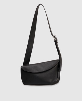 Alexander McQueen Черная кожаная сумка T-Bar с логотипом 8399881VDBF