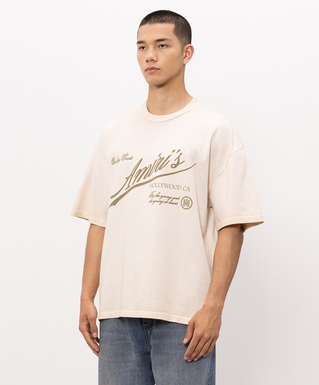 AMIRI Бежева футболка QUALITY GOODS AMTOJR1194 зображення 3