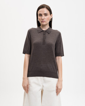 Loulou de Saison Коричневе поло Migo з кашеміру MIGO