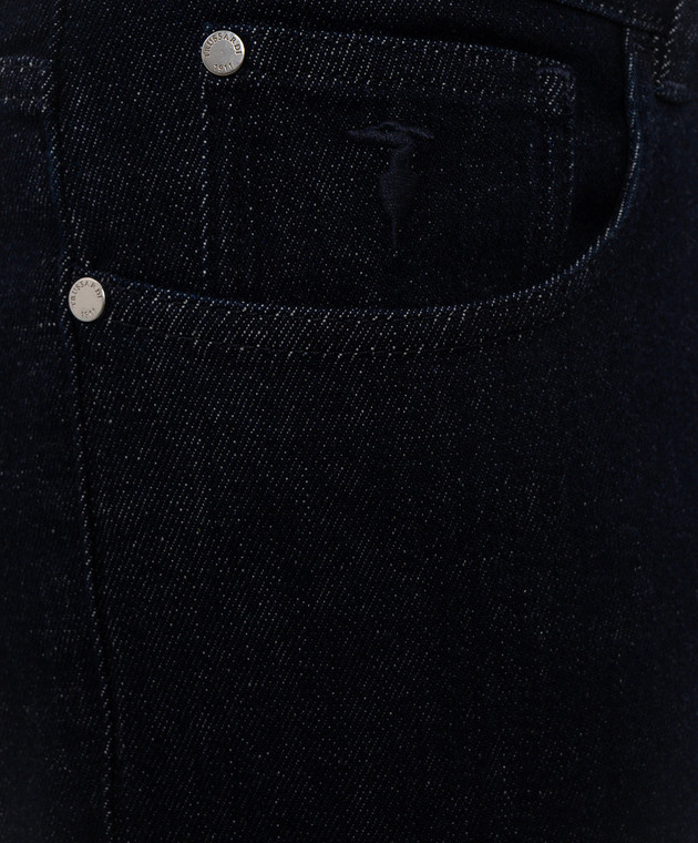 Trussardi Синие джинсы с логотип патч P408H004813NMJ380D60 изображение 5