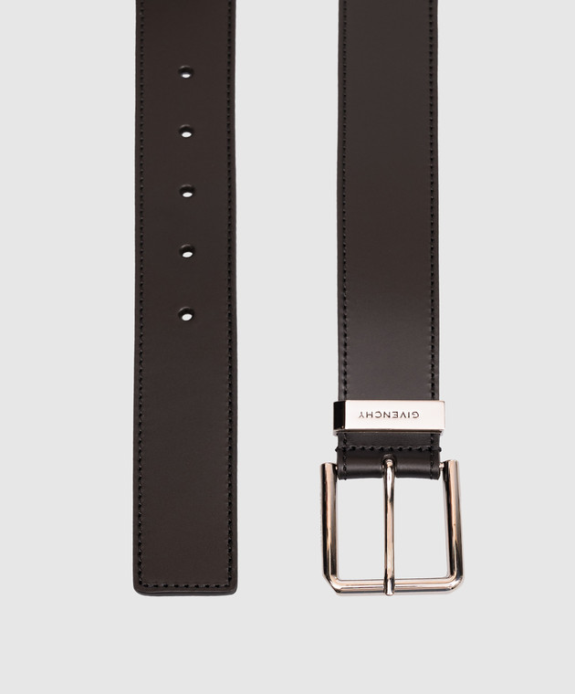 Givenchy Чорний шкіряний ремінь з гравіюванням логотипа BK4067K1UY зображення 3