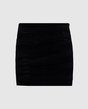 Balmain Черная юбка мини HF1LA695KK34
