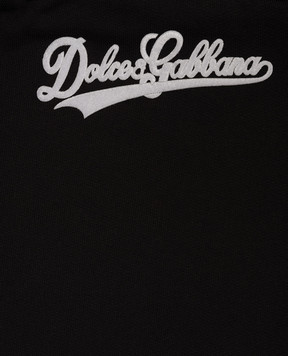 Dolce&Gabbana Детские черные спортивные штаны с лампасами L5JPI3G7PWH36