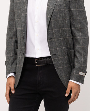 Kiton Чорний шкіряний ремінь USCA006N00126