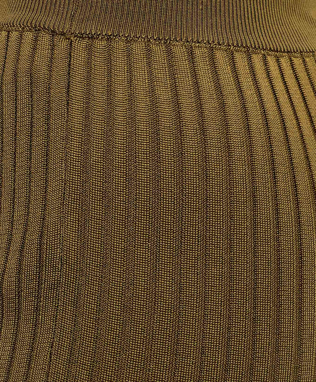 Balmain Спідниця кольору хакі в рубчик SK0000000083 зображення 5