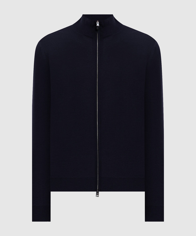 Canali Кардиган з вовни синього кольору MK01149C0022