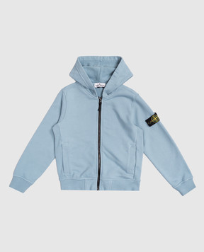 Stone Island Дитяча блакитна спортивна куртка з логотипом K2S166100003S0A2024