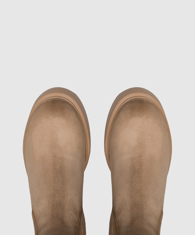 Santoni Бежеві замшеві челсі WTEW72486PKVHHLW зображення 4