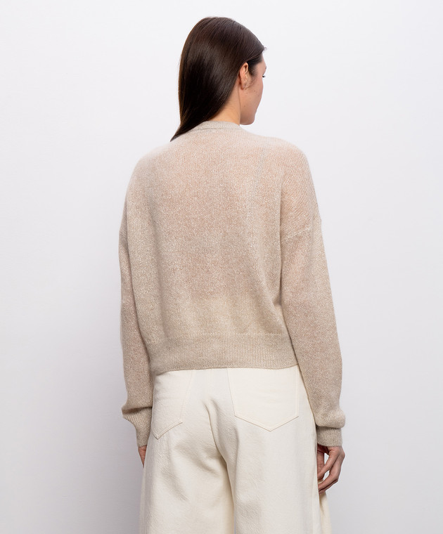 Brunello Cucinelli Бежевий кардиган з вовною MBG775506P зображення 4