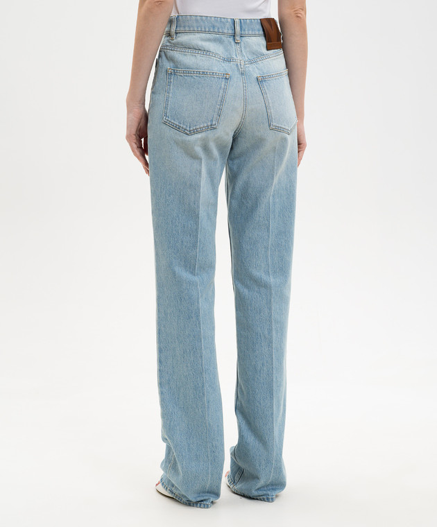 Valentino Блакитні джинси з патчем логотипа 8B0DD23LA92 зображення 4