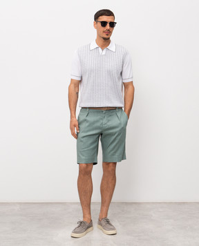 Stefano Ricci Зелені шорти з льоном M1T6100180LCTL1U