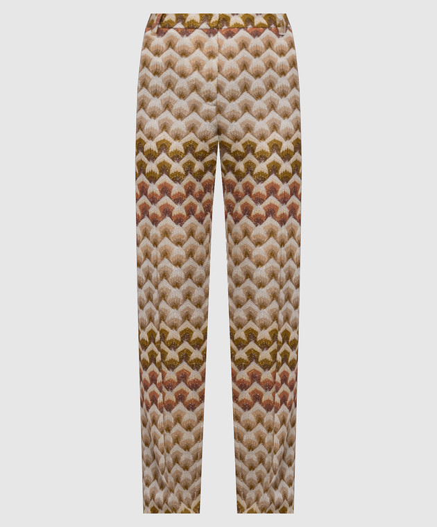 Missoni Бежеві штани у візерунок з люрексом DS26WI01BR015L
