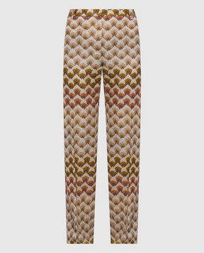 Missoni Бежевые брюки в узор с люрексом DS26WI01BR015L