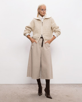 Brunello Cucinelli Сірі джинсові кюлоти M0H81P4082