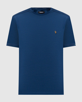 Stefano Ricci Синяя футболка с монограммой MNH6105140TE0001