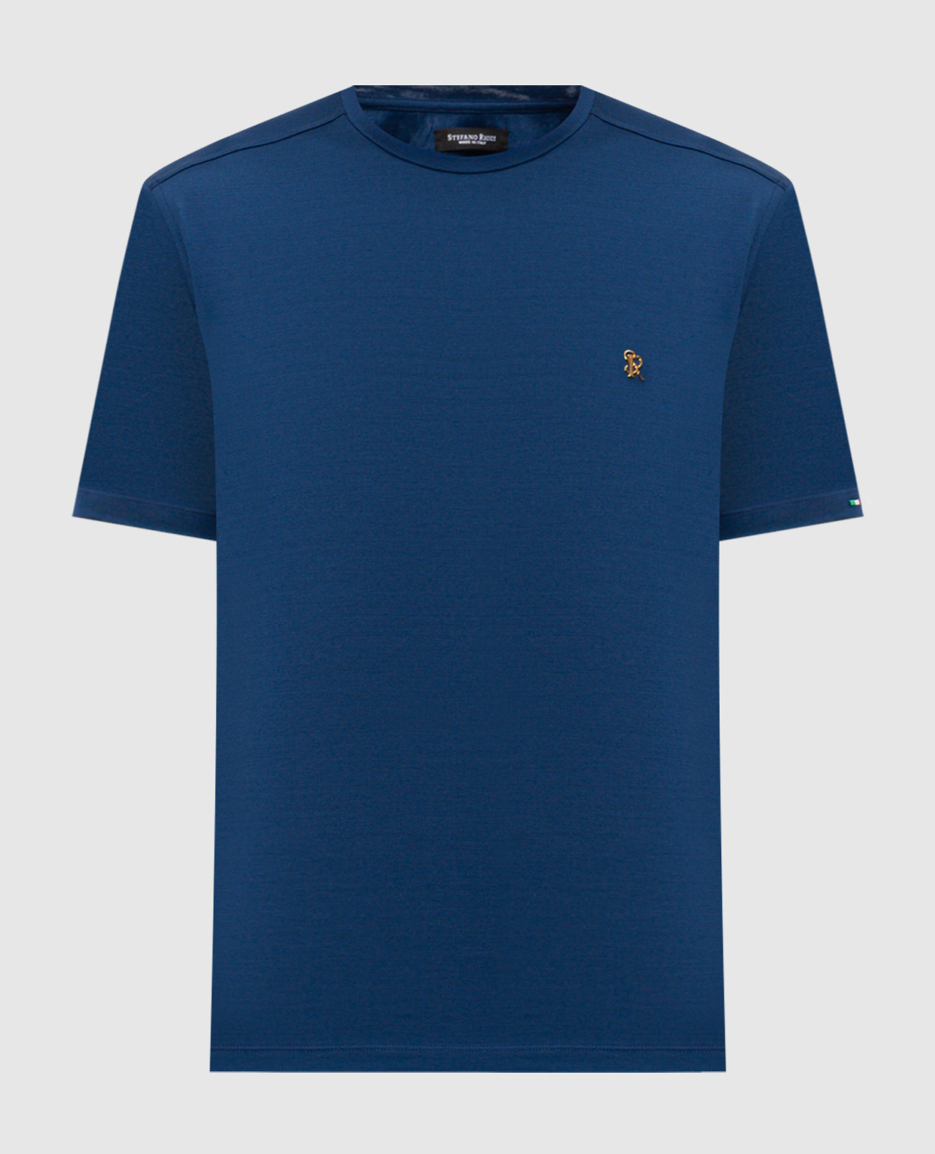 Синяя футболка с монограммой