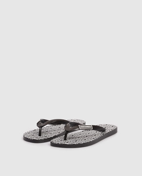 DSQUARED2 Дитячі чорні шльопанці з логотипом 827962634