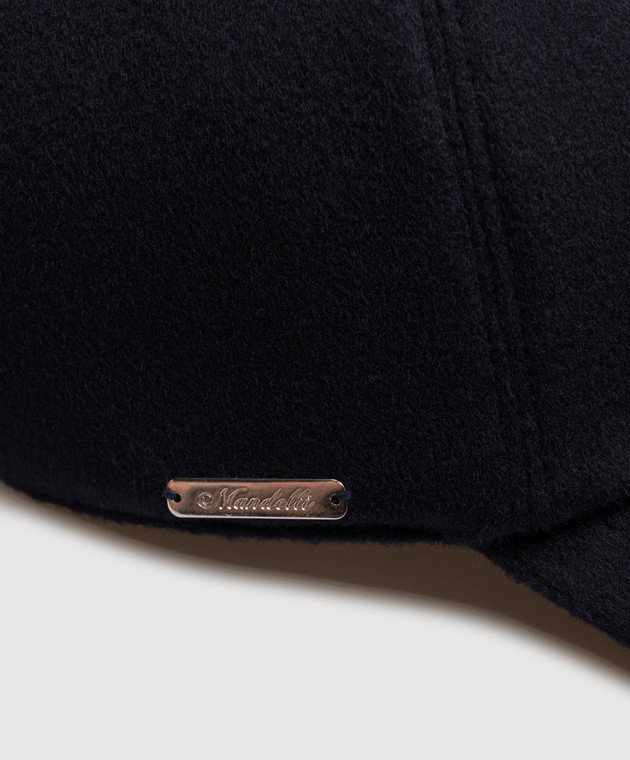 Enrico Mandelli Синяя кепка из кашемира CAP4014816 изображение 4