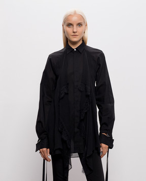 Ann Demeulemeester Черная блуза Sini с шелком B0014338FA026