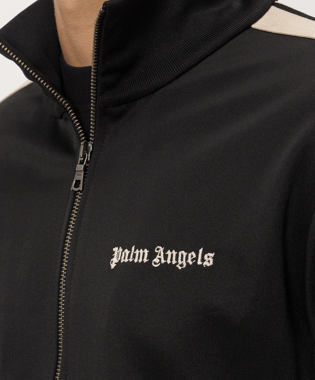 Palm Angels Чорна спортивна куртка з вишивкою логотипа PAMBD001FB001 зображення 5