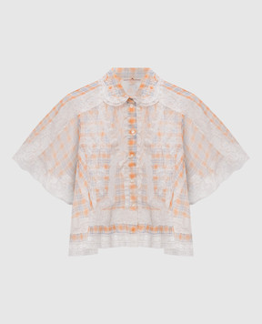 Ermanno Scervino Блуза із шовку в клітинку D482K717APXUJ