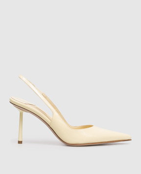 Le Silla Жовті шкіряні лаковані слінгбеки BELLA 4233B080LBPPGSM