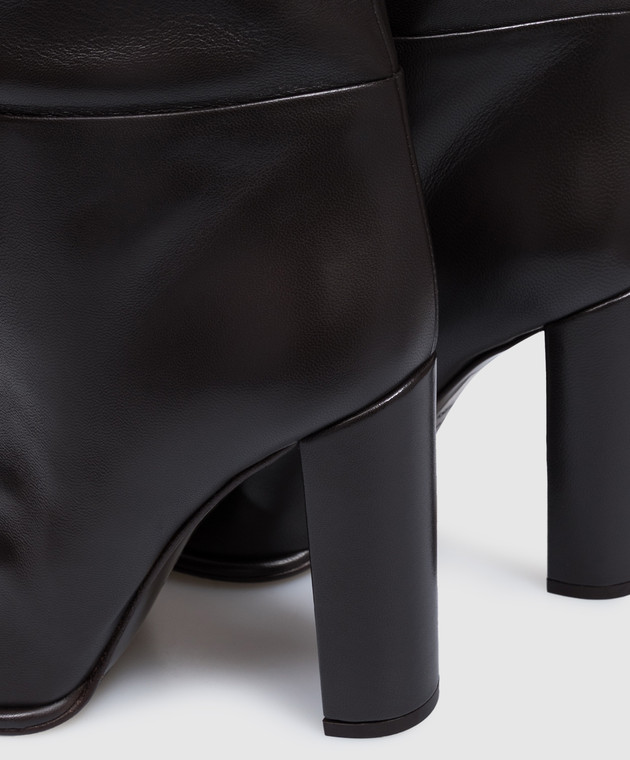 Le Silla Коричневі шкіряні ботфорти Elsa 7060C100RBPPGLO зображення 5