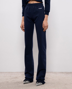 Vetements Синие спортивные брюки с вышивкой логотипа WE76SP498N