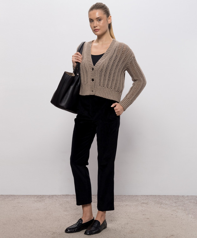 Max Mara Чорний топ SALVO з вовною MXMSALVO зображення 2