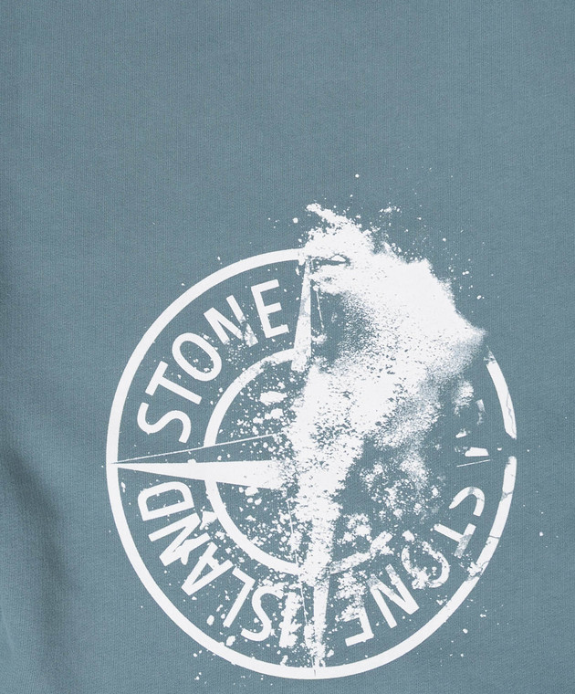 Stone Island Дитячий синій світшот з принтом L2S166100014S051414 зображення 3