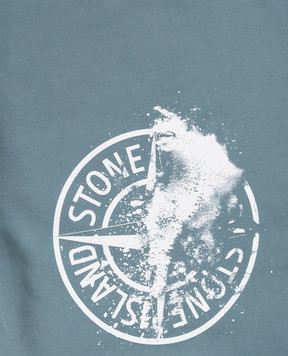 Stone Island Дитячий синій світшот з принтом L2S166100014S051414