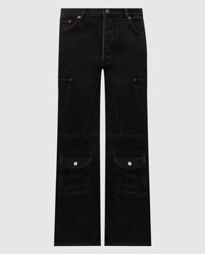 Off-White Чорні штани-карго Half Arrow 44MYA19GF26D001