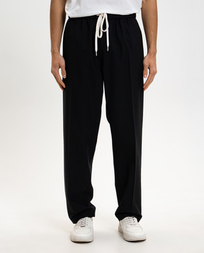 Maison Margiela MM6 Чорні штани з вовною SH0KA0028M35733