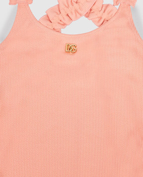 Dolce&Gabbana Дитячий рожевий купальник з монограмою DG L5J871ON0CA812+