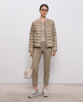 Peserico Штани кольору хакі з патчем M04716J001953