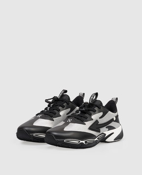 Off-White Детские черные кроссовки For Jumping OBIA013C99FAB001