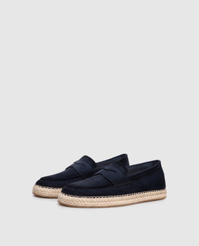 Santoni Сині замшеві еспадрильї MBCD22193PBTTSE2